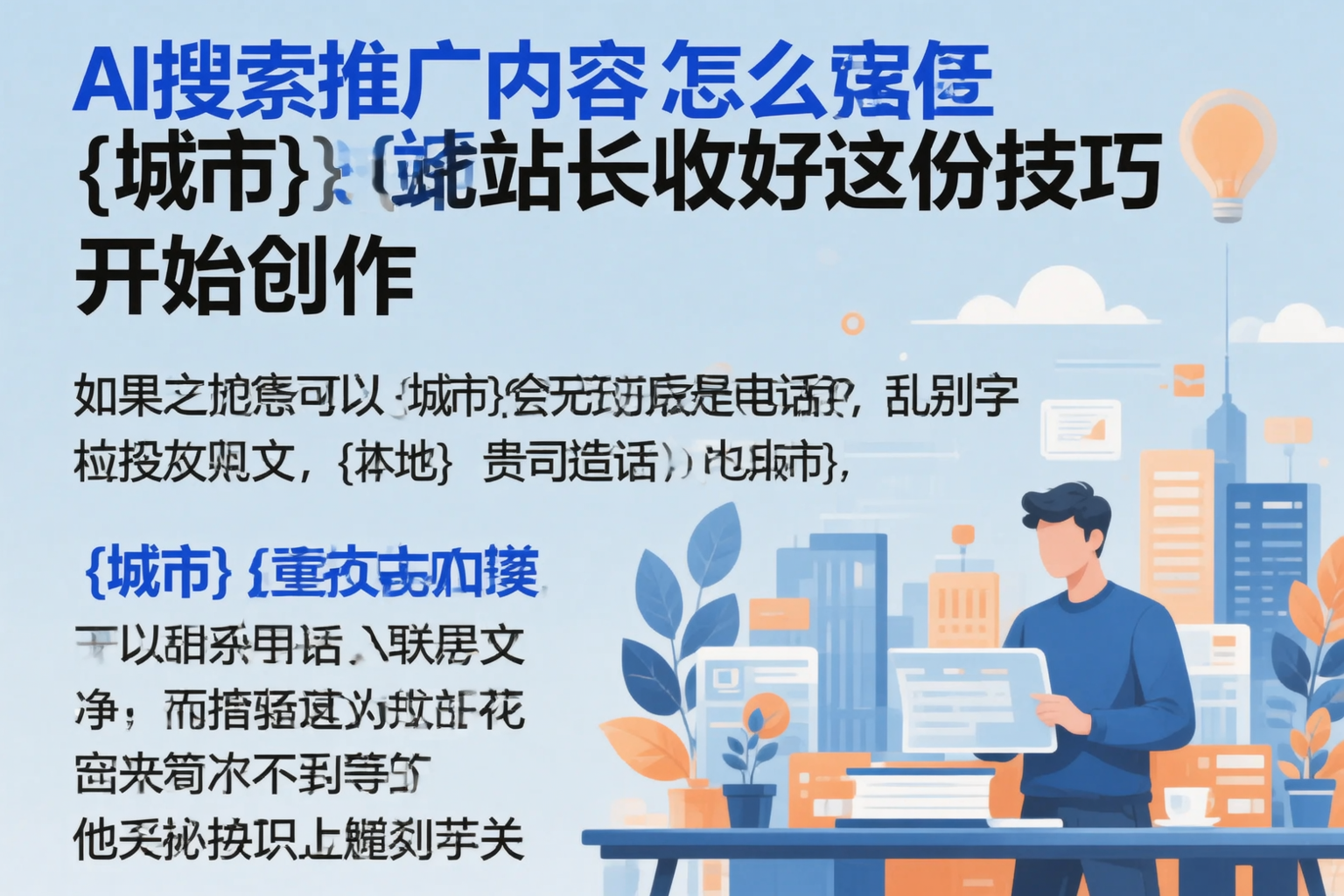 AI搜索推广内容怎么写？重庆城区站长收好这份技巧