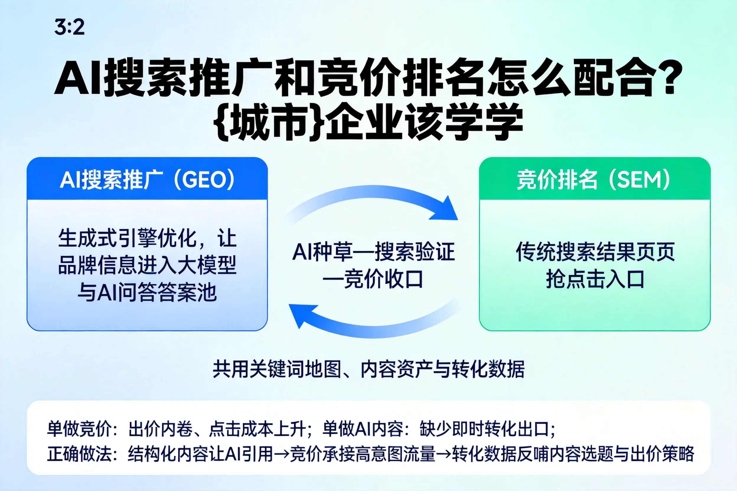 AI搜索推广和竞价排名怎么配合？重庆城区企业该学学