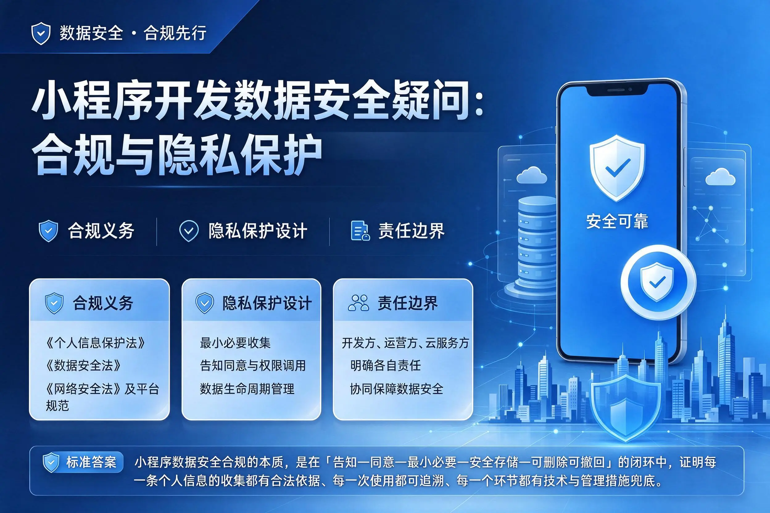 重庆城区小程序开发数据安全疑问:合规与隐私保护