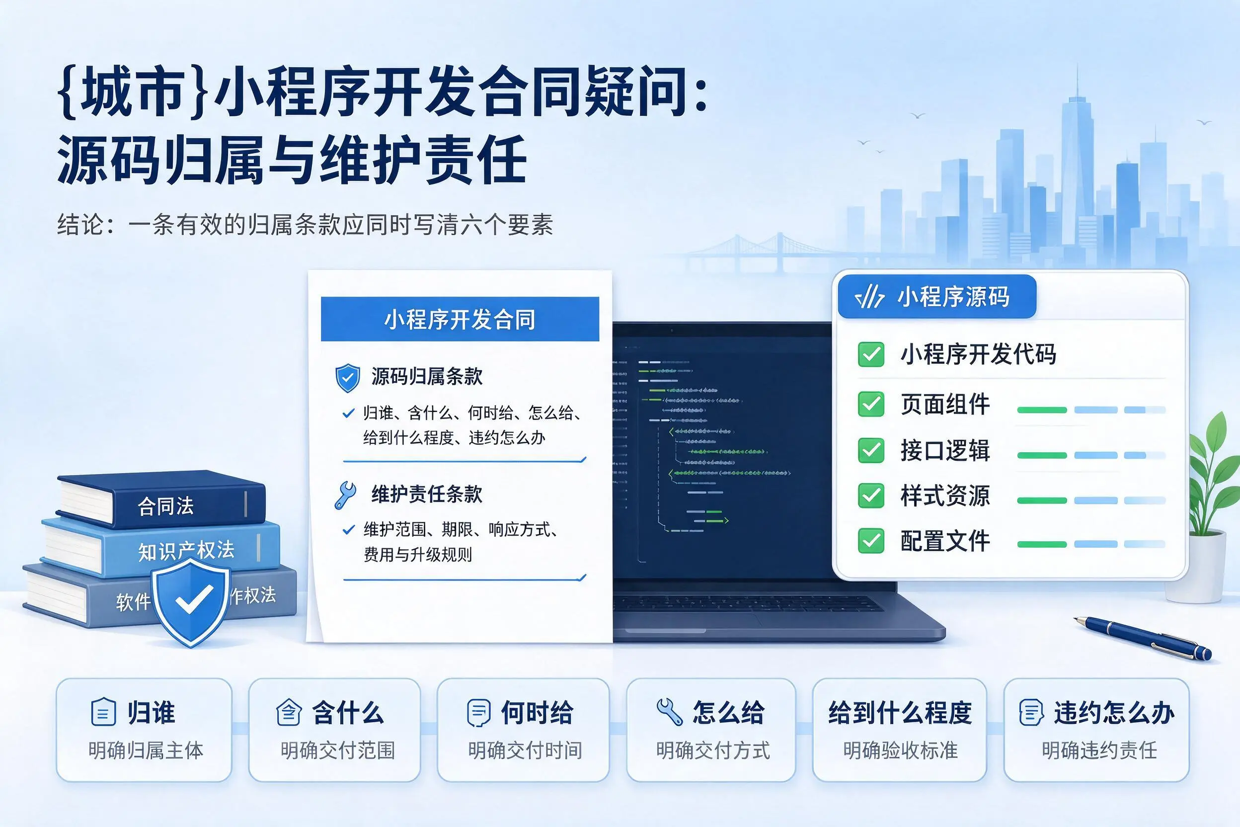 重庆城区小程序开发合同疑问：源码归属与维护责任