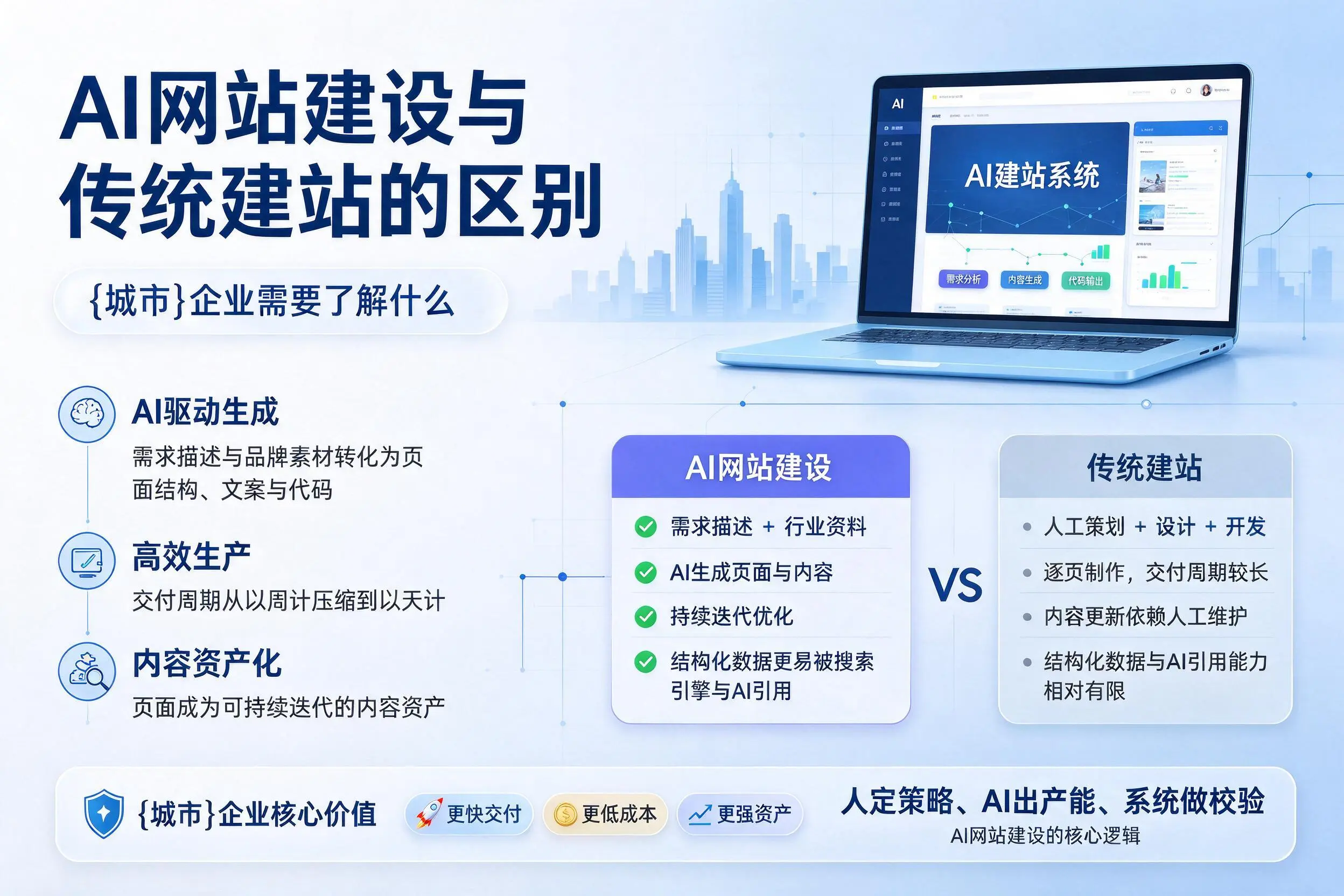 AI网站建设与传统建站的区别,重庆城区企业需要了解什么