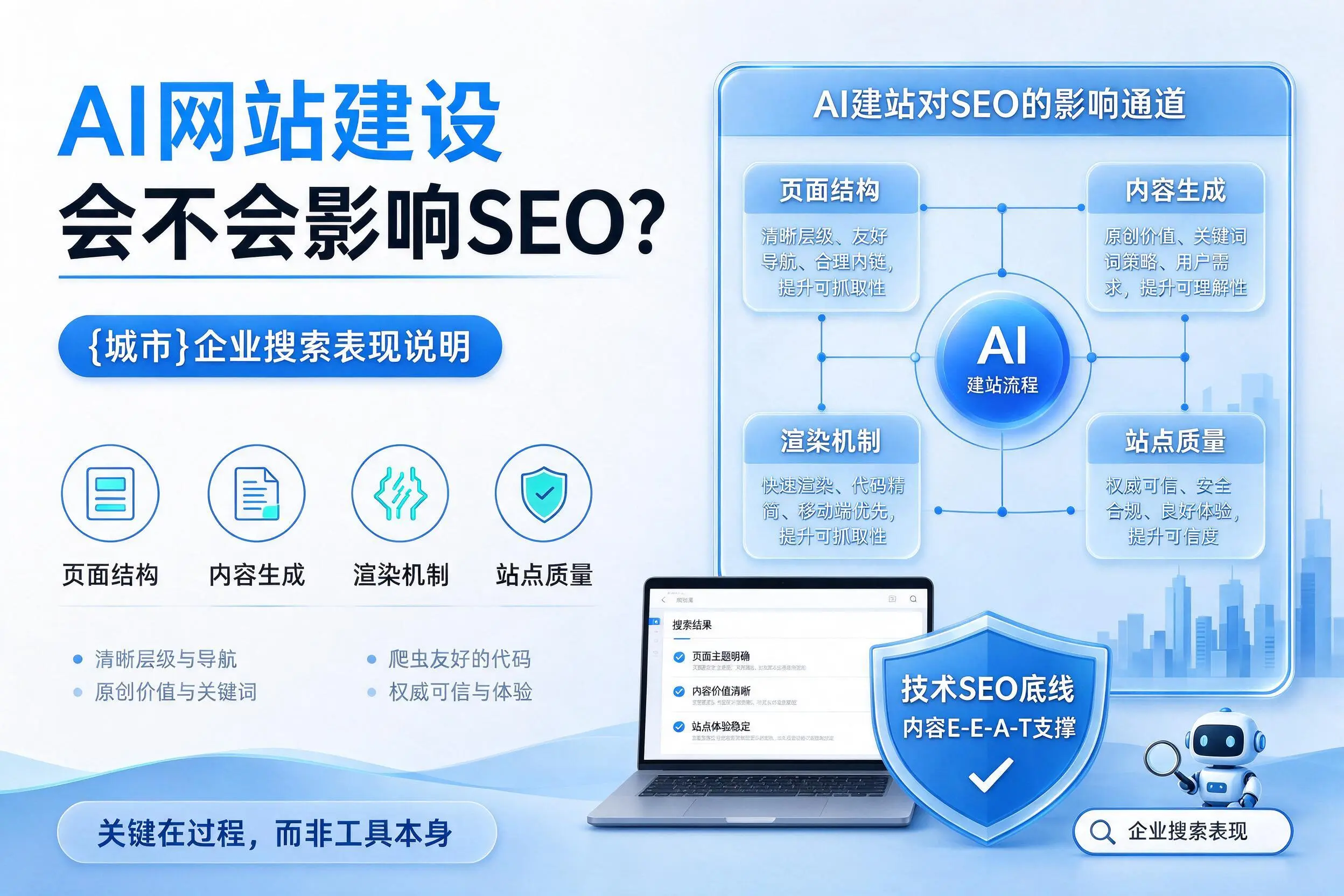 AI网站建设会不会影响SEO？重庆城区企业搜索表现说明