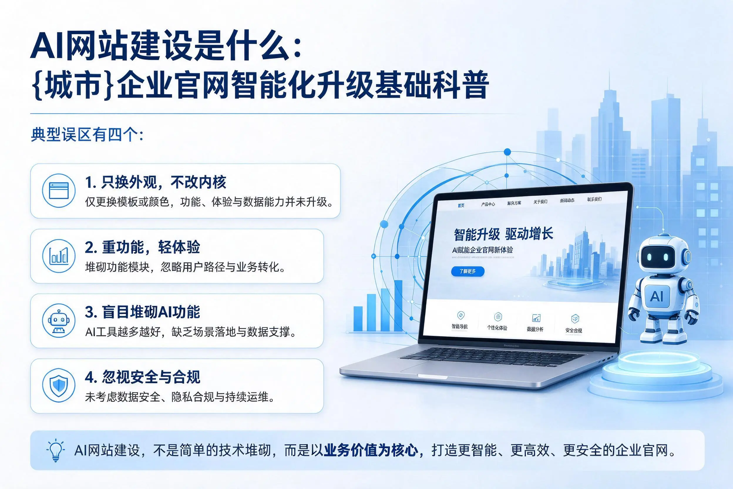 AI网站建设是什么：重庆城区企业官网智能化升级基础科普