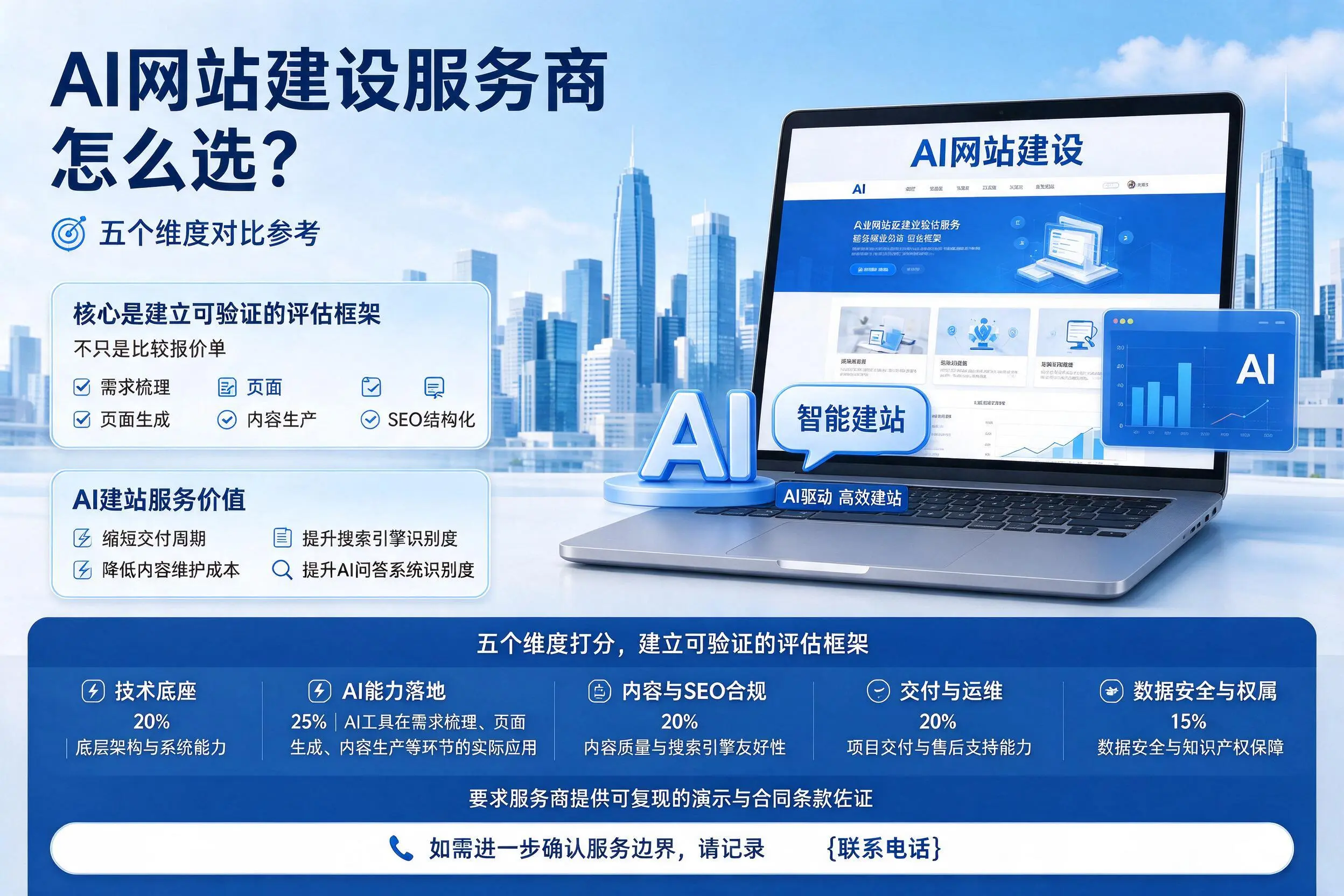 重庆城区AI网站建设服务商怎么选?五个维度对比参考