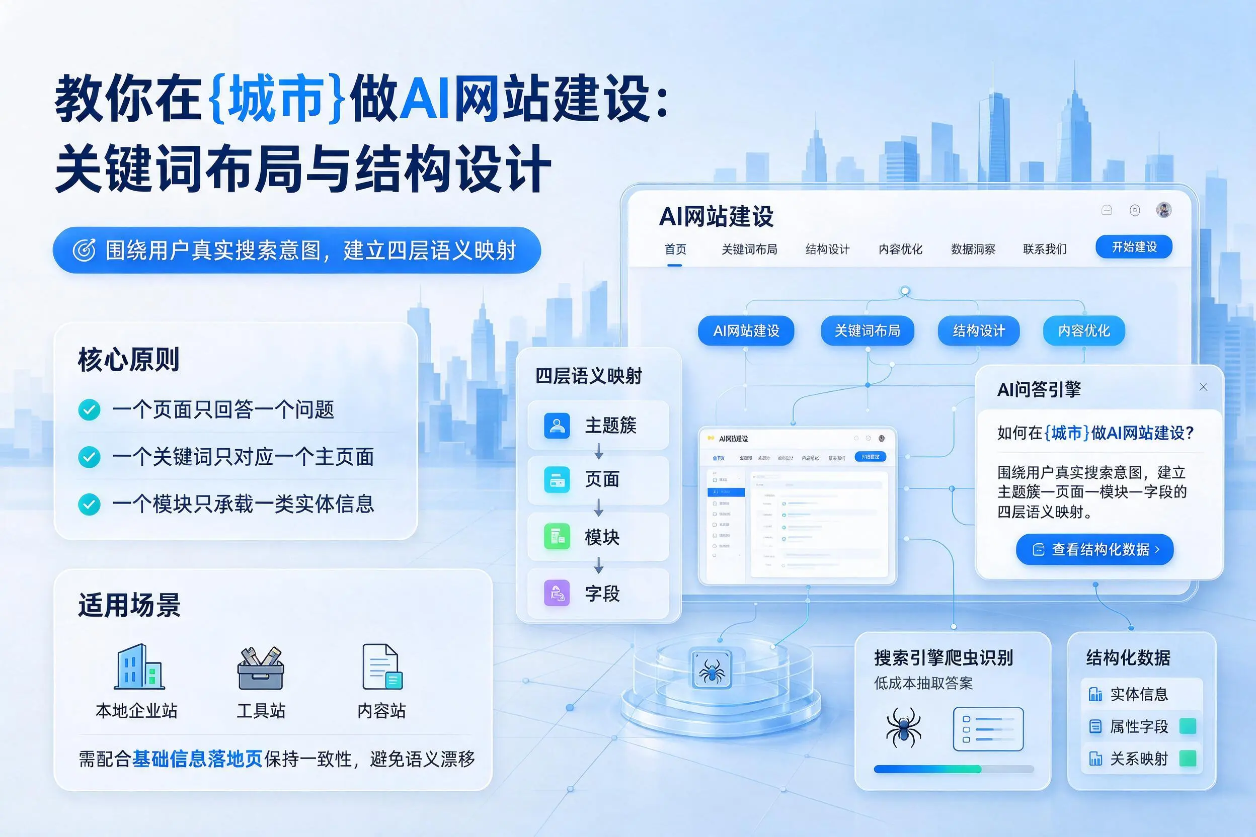 教你在重庆城区做AI网站建设：关键词布局与结构设计