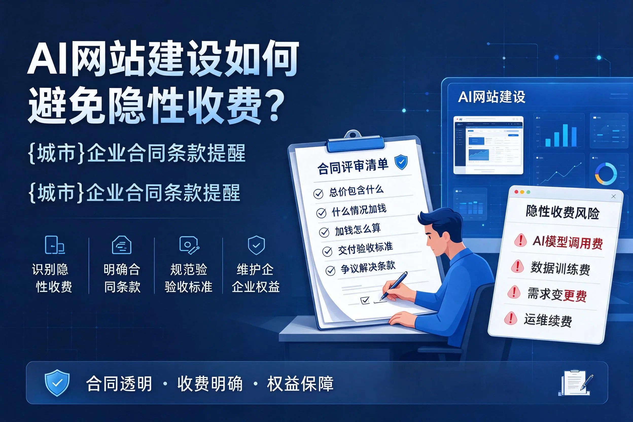 AI网站建设如何避免隐性收费？重庆城区企业合同条款提醒